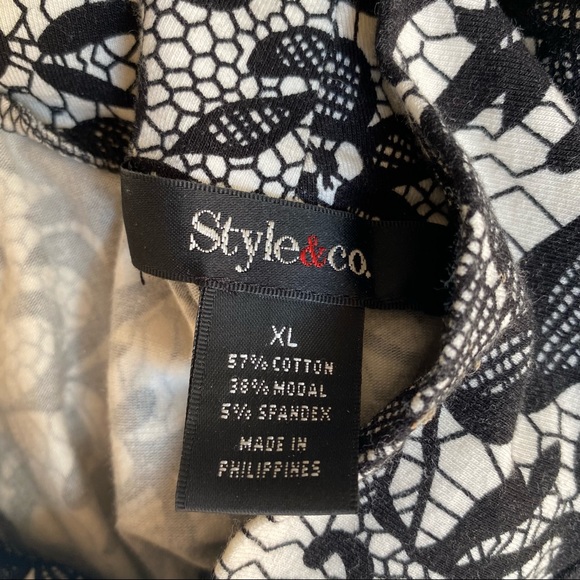 Style & Co Lace Pattern Sleeveless mock neck XL - Picture 4 of 4